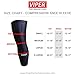 Viper Compression Knee Sleeve Leg Support (Full Length) - TruCore 3-Layer Wicking, Non Slip Inner Bands - Basketball, Running, Weight Lifting, Crossfit, Arthritis (Single) (Black, Medium)