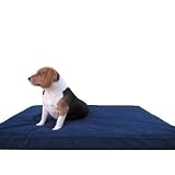 37"X27"X4" Thick Orthopedic Grade 100% Memory Foam Pad Waterproof Denim Cover Pet Bed for Medium Large Dog