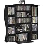 Atlantic 77035424 River 406 16 Shelves,12 Adjust CD/200 DVD/BluRay/Games Curved Door Cabinet