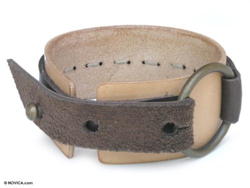 Leather bracelet Sleek Chocolate 6.7 L