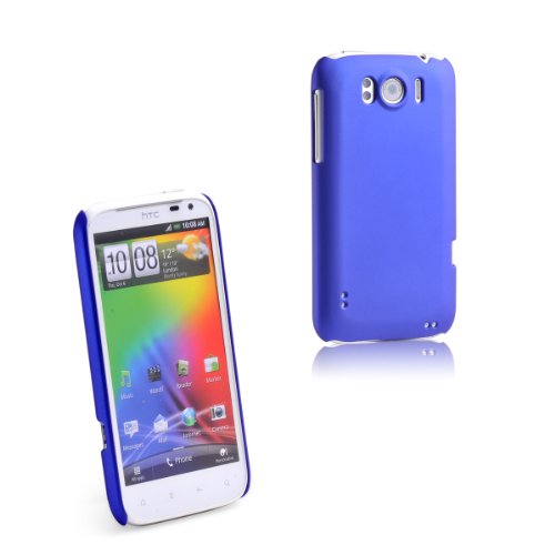MaryCom PREMIUM QUALITÄT Hartcase Rückschale blau für das HTC Sensation XL Smartphone + Gratis Displayschutzfolie / RCB SXL
