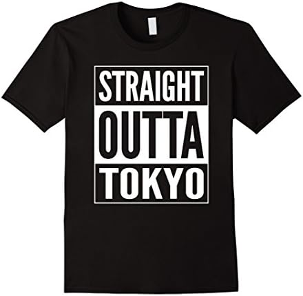 Men's Straight Outta Tokyo T-Shirt - Rep your City Tee Medium Black