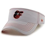 Baltimore Orioles White "Defiance" Visor Hat - MLB Baseball Golf Cap