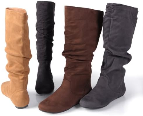 Journee Collection Womens Slouch Knee-High Microsuede Boot