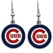 Logo Dangle Earrings - Chicago Cubs (Silver Tone)