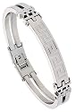 8" Surgical Steel Greek Key Bracelet 3/8" (10 mm) wide