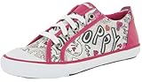 COACH Barrett Womens Graffiti Heart Print Shoes Sneakers Black White Pink