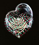 Christmas Trees Design - Hand Painted - Heart Shaped Box - 2 pieces - 4.5 inch diameter Christmas Trees Design - Hand Painted - Heart Shaped Box - 2 pie
