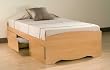 Sonoma Twin Mates Bed in Maple Finish with 3 Drawers By Prepac Furniture