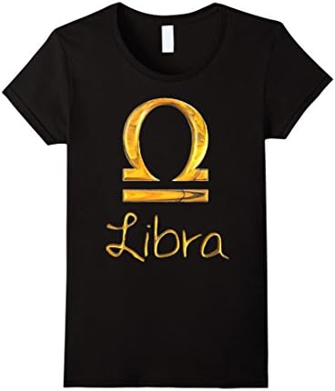 Women's Libra Zodiac Birthday T shirt XL Black