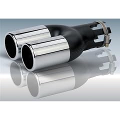 Auspuffblende Tajco Doppel-Endrohr rund gerade, 30-54mm