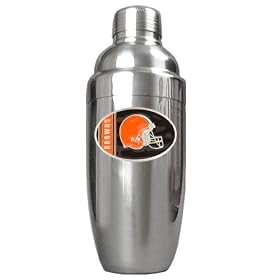 Click here to buy Cleveland Browns NFL Stainless Steel Cocktail Shaker by Great American Products.