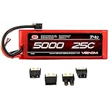Venom 25C 2S 5000mAh 7.4V Hard Case LiPo Battery with Universal Plug (EC3/Deans/Traxxas/Tamiya)