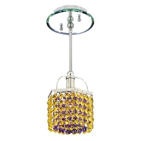 Pecaso Lighting 8121-S LT-BV-ST Cubix Pendant with Strass Swarovski Crystal