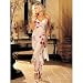 1st Fantasies Beautiful Floral Burnout Silk Lingerie Long Gown