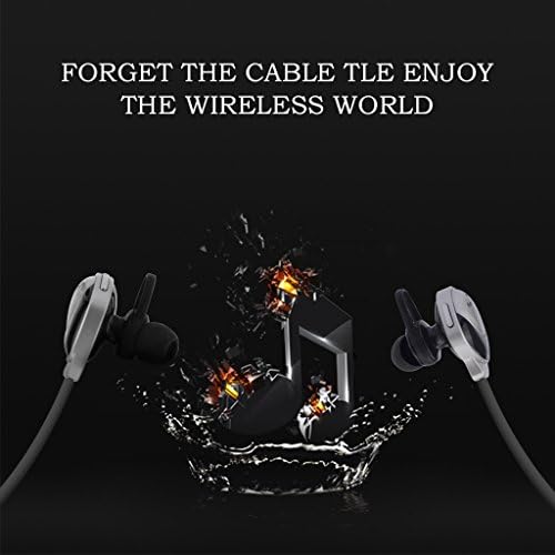 360° Stereo Bluetooth Version 4.1 Bluetooth Headset Headphones Lightweight Sweatproof Neckband Wireless Music Sports Headset for Running & Gym & Exercise & Driving - Hands-free (White)