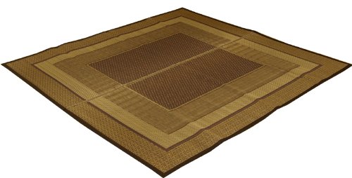 純国産 い草花ござ 『ランクス総色』 ワイン 江戸間4.5畳(約261×261cm)(♯4107204) 