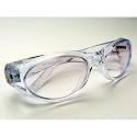 紫外線カット・花粉防止メガネ   Assist Glass(アシストグラス)　YK-7　クリア&times;スモークハーフ