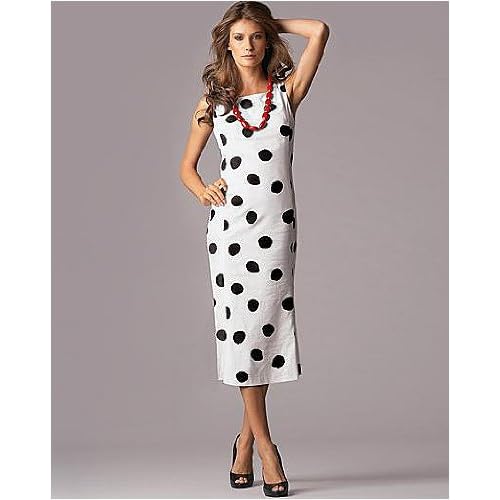 Polka-dot sheath dress