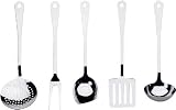 A di Alessi Knifeforkspoon Kitchen Utensil Set, Polished, 5 Pieces, (AJM19S5 L)