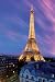 EIFFEL TOWER PARIS FRANCE DUSK TRAVEL POSTER ART PRINT