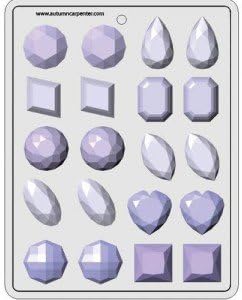 Hard Candy Mould - Jewels - 1½"