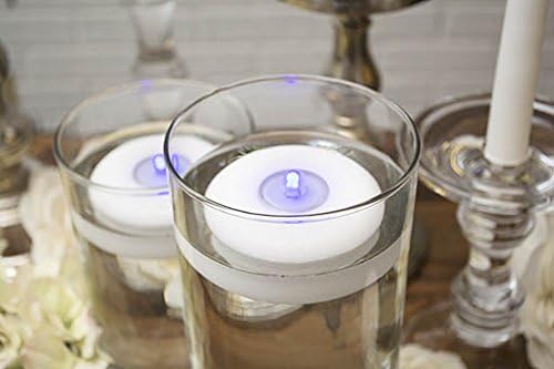Floating Wax Disc, LED Light Holder, 36 Count Event Pack, 3 in., White