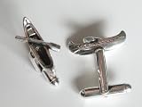 Silver Canoe Cuff Links By Classic Cufflinks
