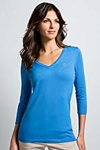 3/4 Sleeve Supima Cotton V-Neck Sweater
