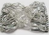 HAIR BLING WHITE & SILVER GLITZ PEARL HUGGER BEADED DOUBLE COMB 21003 by Hair Bling