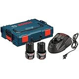 Bosch SKC120-202L 12-Volt Max Lithium-Ion Starter Kit with 2 Batteries, Charger and L-BOXX-1