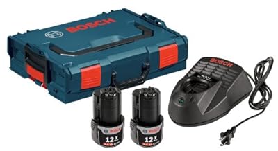 Bosch SKC120-202L 12-Volt Max Lithium-Ion Starter Kit with 2 Batteries, Charger and L-BOXX-1