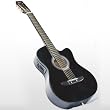 Black Electric Acoustic Guitar Cutaway Style W/ Accessories