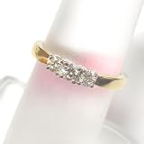 10K Yellow Gold Diamond Three-Stone Ring - 0.40 Ct.