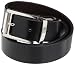 Calvin Klein Men's Reversible Belt With Square Roller Buckle,Black/Brown,34