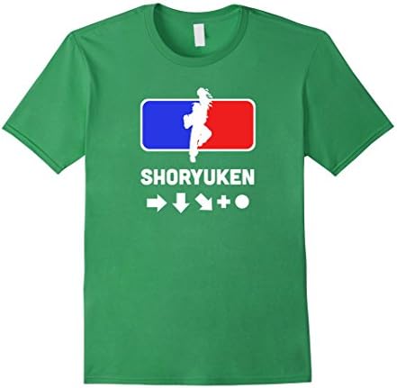 Men's Shoryuken Tshirt - Old School Video Game Shirt XL Grass
