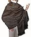 Super Soft Baby Alpaca Wool Reversible Shawl Wrap Cape Muted Ochre Color