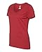 Hanes Women's Nano- V-Neck T-Shirt Vintage Red Medium