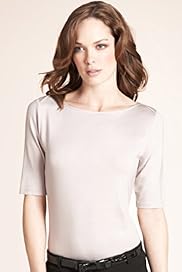Autograph Slash Neck Short Sleeve Stretch Top
