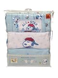 3-Pack of Snoopy Creepers - Blue - 6-9 Mths
