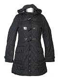 Brave Soul Ladies Black Coats Quilted Toggle Jackets Womens Hooded Winter Coat