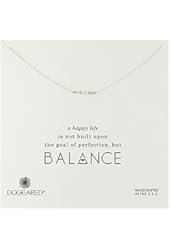 Dogeared Balance Scroll Bar Sterling Silver Necklace, 18"