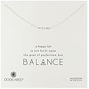 Dogeared Balance Scroll Bar Sterling Silver Necklace, 18"