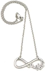 Swiftie New Infinity/Heart Silver Color Pendant Necklace With 18 Inch 3 mm Link Style Chain