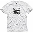Shift Racing Core Men's Short-Sleeve Race Wear T-Shirt/Tee w/ Free B&F Heart Sticker Bundle - White
