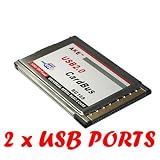 2-Port USB 2.0 PCMCIA Cardbus PC Card (fully inside for Notebook)