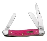Case Cutlery 6297 Case John Deere Medium Stockman Pocket Knife, Pink Bone