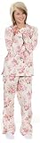 PJ Salvage “Romance Floral” Women’s Cotton Pajama Set in Ivory