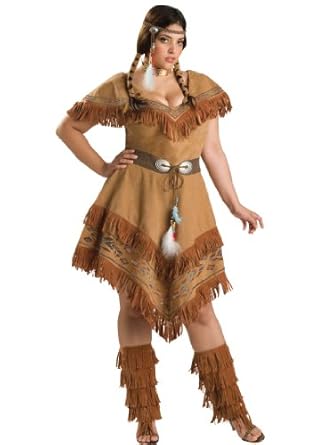 Amazon.com: Plus Size Native American Costume Indian Brown