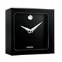 Movado Black Crystal Sphere Clock, Clear Crystal
